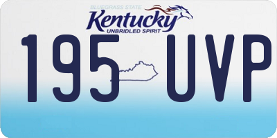 KY license plate 195UVP
