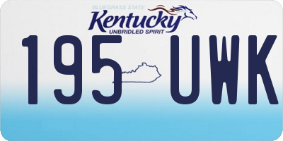 KY license plate 195UWK