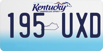 KY license plate 195UXD