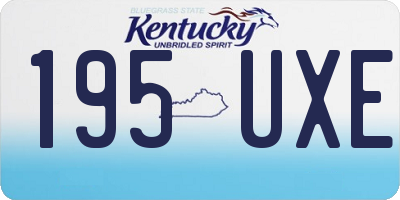 KY license plate 195UXE