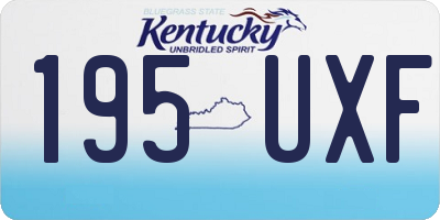 KY license plate 195UXF