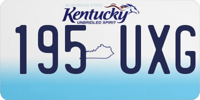 KY license plate 195UXG
