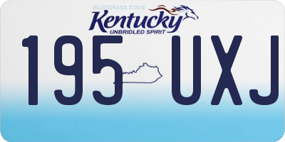KY license plate 195UXJ