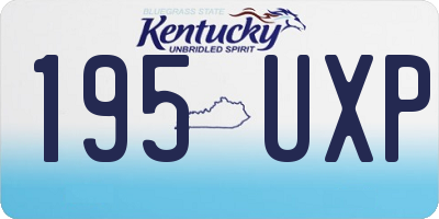 KY license plate 195UXP