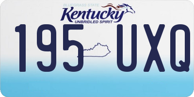 KY license plate 195UXQ