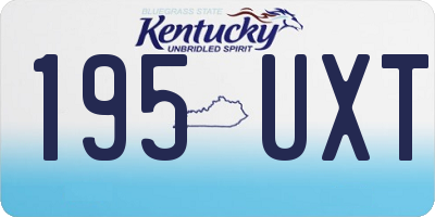 KY license plate 195UXT