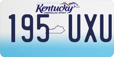 KY license plate 195UXU