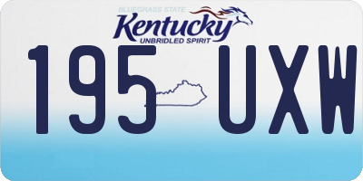 KY license plate 195UXW