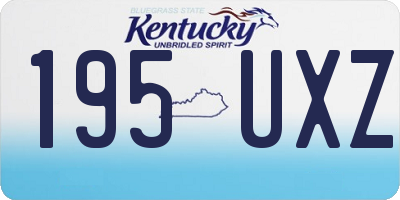 KY license plate 195UXZ