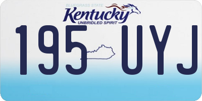 KY license plate 195UYJ