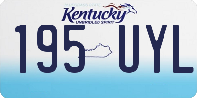 KY license plate 195UYL