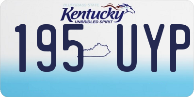 KY license plate 195UYP