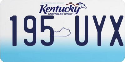 KY license plate 195UYX