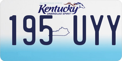 KY license plate 195UYY