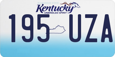 KY license plate 195UZA
