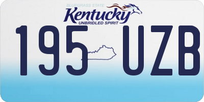 KY license plate 195UZB