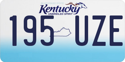 KY license plate 195UZE