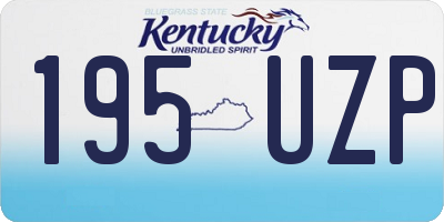 KY license plate 195UZP