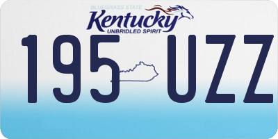 KY license plate 195UZZ