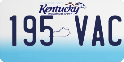 KY license plate 195VAC