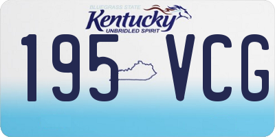 KY license plate 195VCG