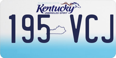 KY license plate 195VCJ