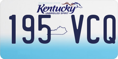 KY license plate 195VCQ