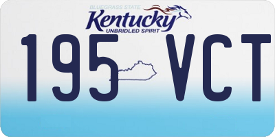 KY license plate 195VCT