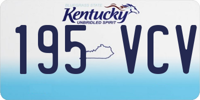 KY license plate 195VCV