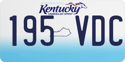 KY license plate 195VDC