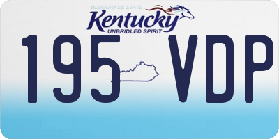 KY license plate 195VDP