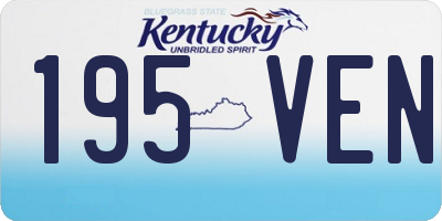 KY license plate 195VEN
