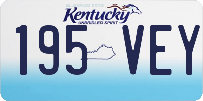 KY license plate 195VEY