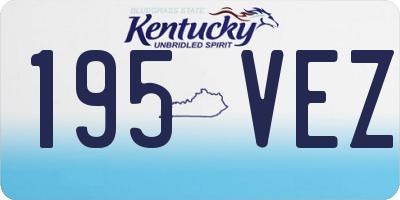 KY license plate 195VEZ