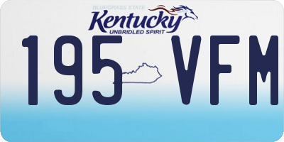 KY license plate 195VFM