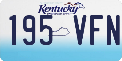 KY license plate 195VFN