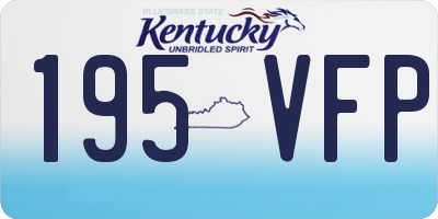 KY license plate 195VFP