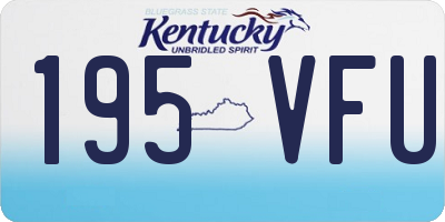 KY license plate 195VFU