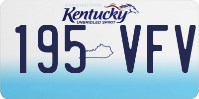KY license plate 195VFV