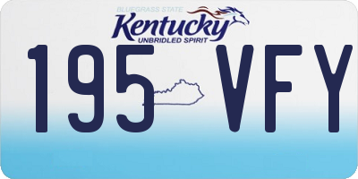 KY license plate 195VFY