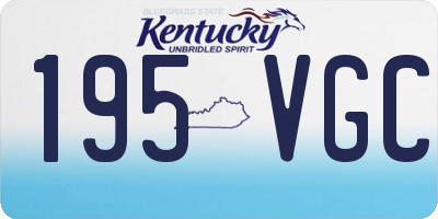 KY license plate 195VGC