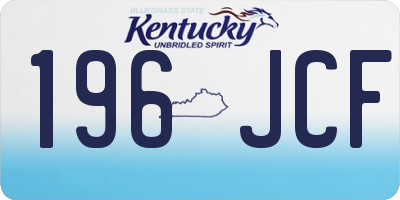 KY license plate 196JCF