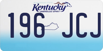 KY license plate 196JCJ