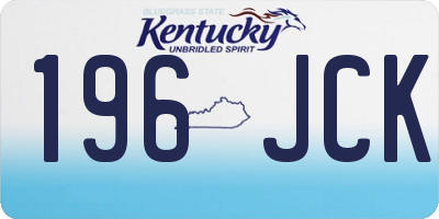 KY license plate 196JCK