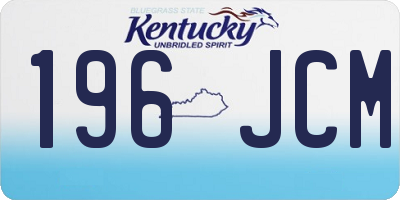 KY license plate 196JCM