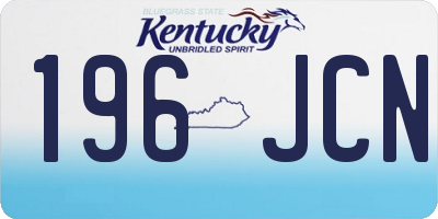 KY license plate 196JCN