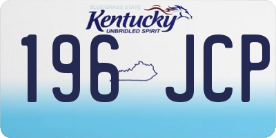 KY license plate 196JCP