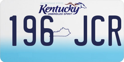 KY license plate 196JCR