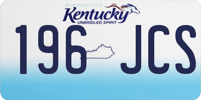 KY license plate 196JCS