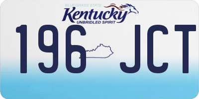 KY license plate 196JCT